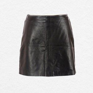 Old Navy Black Faux Leather Mini Skirt